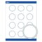 Avery Printable Round Labels with Sure Feed Technology, Blue Border with Gold Dots Design, 2" Diameter, Matte White Permanent Labels, Laser/Inkjet, 120 Total, Great for Product Labels